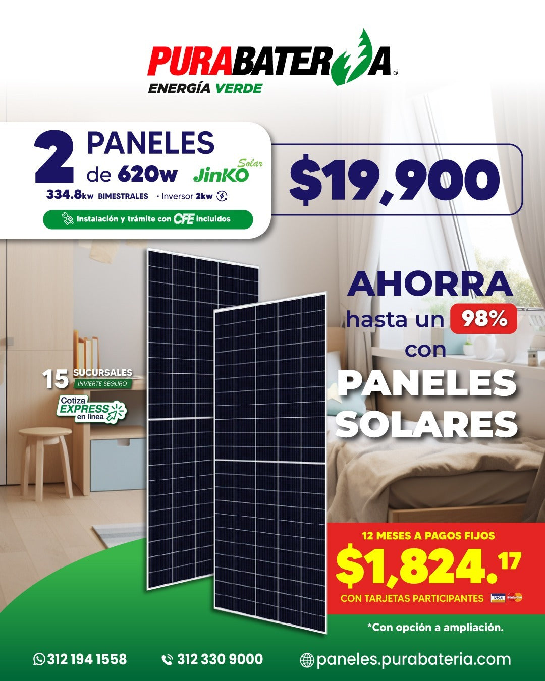 Paquete 2 Paneles Solares
