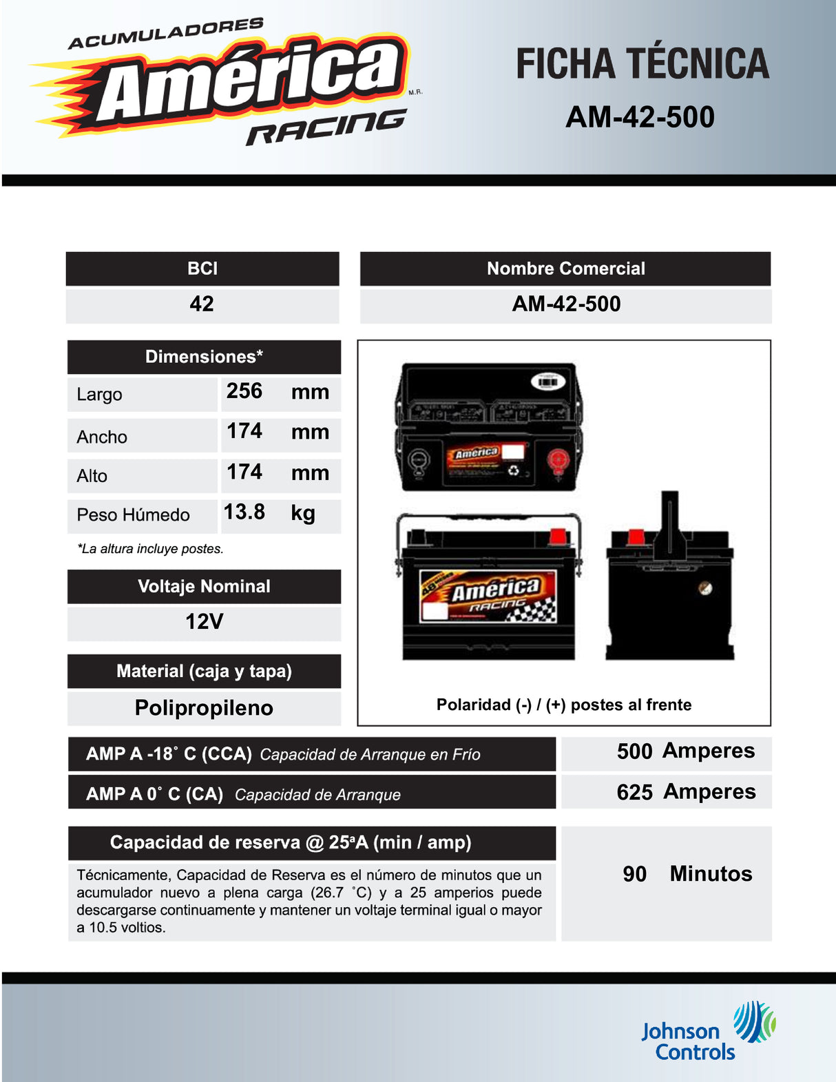 AM-42-500 BATERIA AMERICA