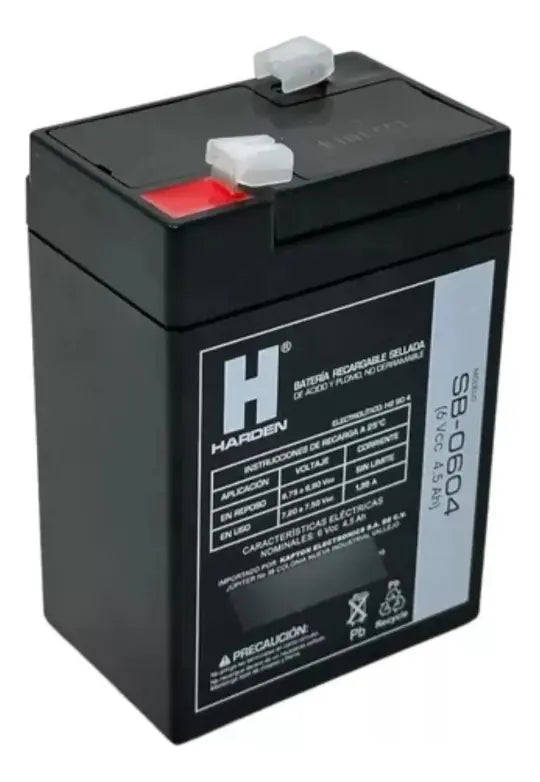 SB-0604 BATERIA SELLADA RECARGABLE 6V 4AH HARDEN