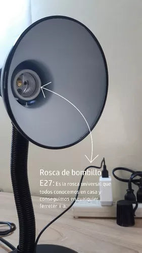 Lampara de escritoio color negro