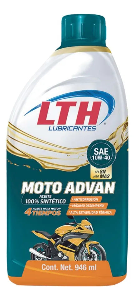 LTH ACEITE MOTO 4 TIEMPOS SINTETICO 10W40 JASO 946ML
