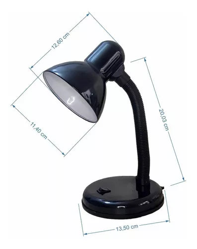 Lampara de escritoio color negro
