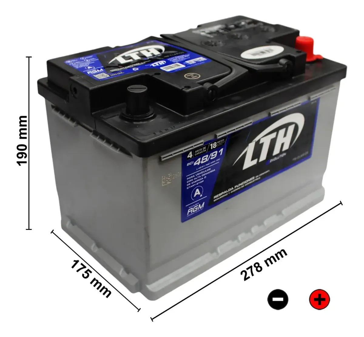 AGM-48/91-760 BATERIA LTH AGM