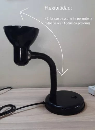 Lampara de escritoio color negro