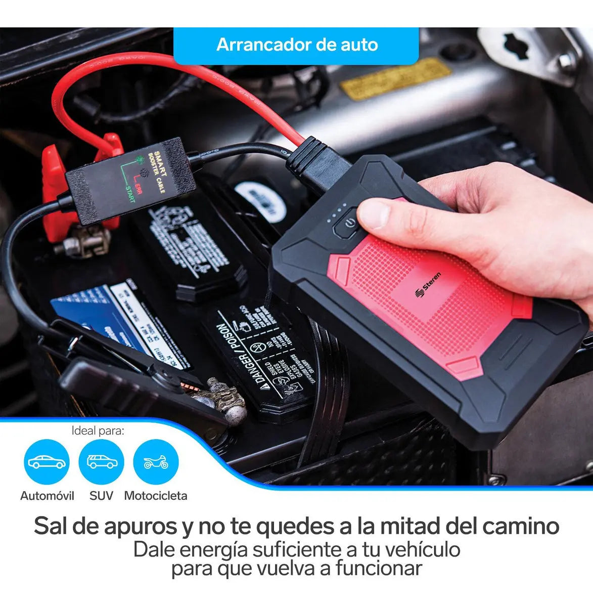 MOV-123 ARRANCADOR PARA AUTO COMPACTO Y BATERIA STEREN