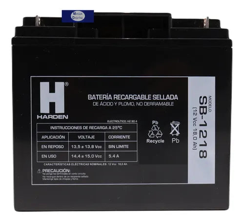 SB-1218 BATERIA SELLADA RECARGABLE 12V 18AH HARDEN
