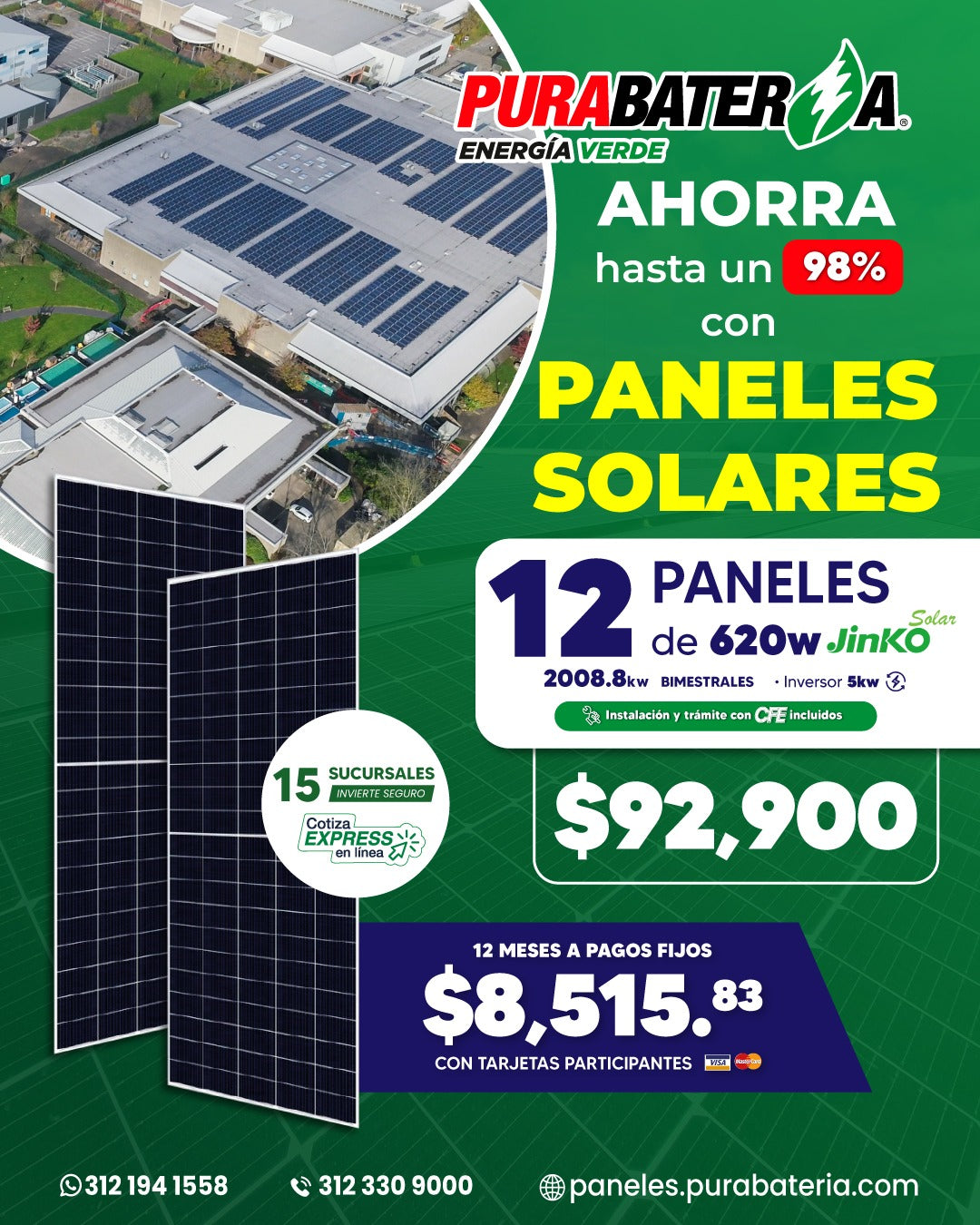 Paquete 12 Paneles Solares