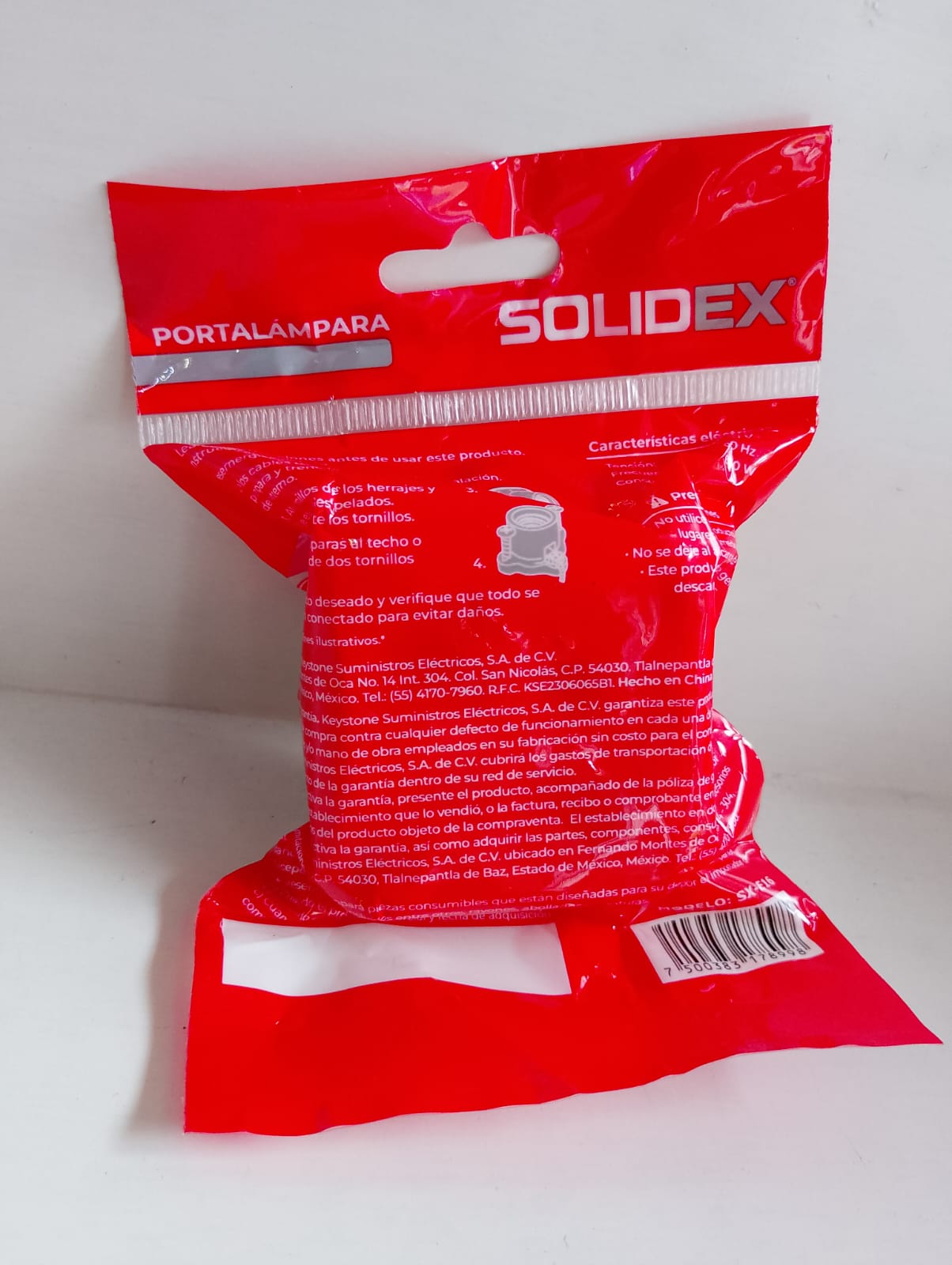 SX-E16 PORTALÁMPARA SOLIDEX