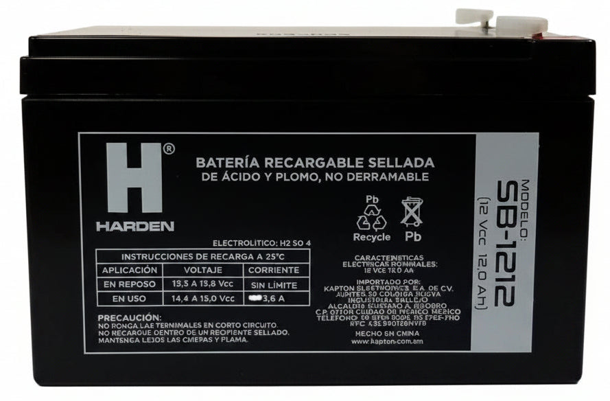 SB-1212 BATERIA SELLADA RECARGABLE 12V12AH HARDEN