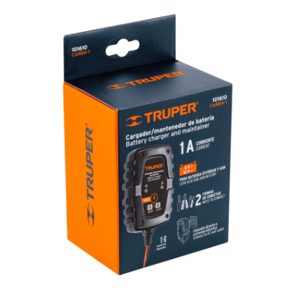 CARBA-1 MINI CARGADOR MANTENEDOR 1AMP 6V Y 12V TRUPER