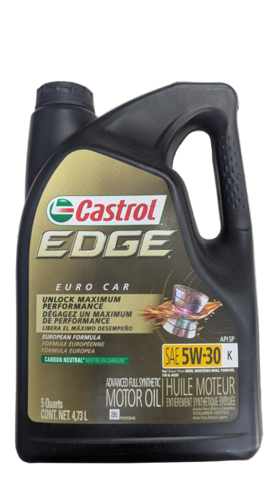 CASTROL EDGE K FULL SYNTHETIC SAE 5W30 GARRAFA 4.73 LTS