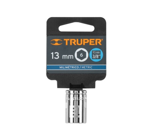 D-3813-HM DADO 13MM CORTO 6 PUNTAS 3/8" TRUPER &
