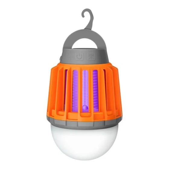 EXTERMINADOR ELECTRÓNICO DE INSECTOS PORTÁTIL CON FUNCIÓN FOCO Y BATERÍA RECARGABLE