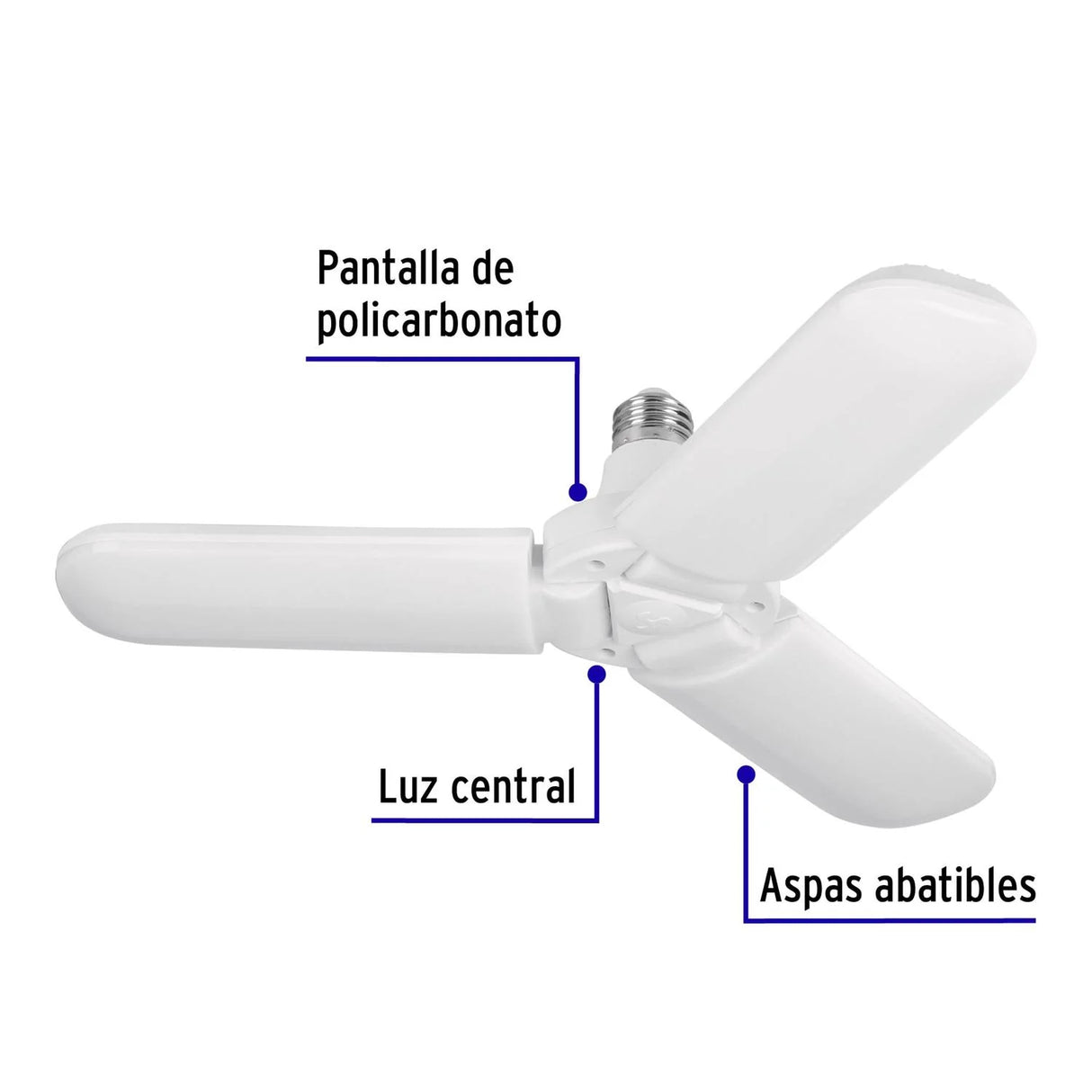 LAMPARA TIPO VENTILADOR 3 ASPAS 27W SANELEC