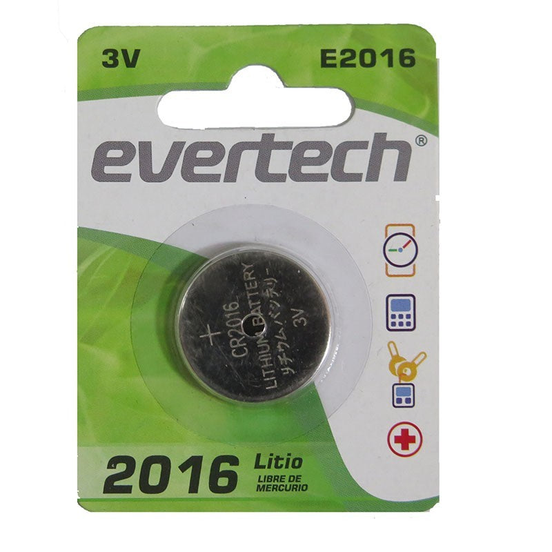E2016 PILA DE BOTON EVERTECH 3V