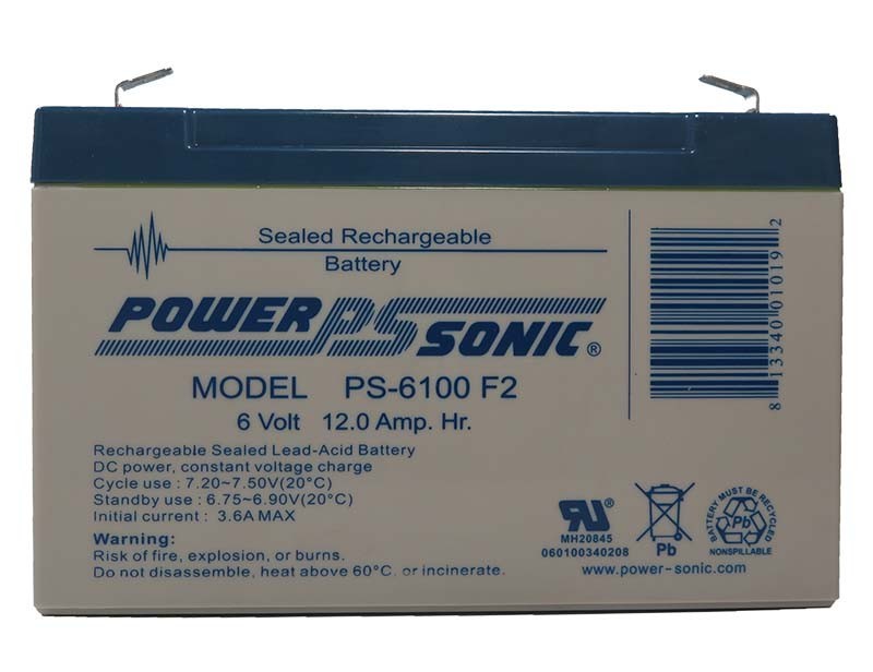 PS-6100 F2/F1 BATERIA SELLADA POWERSONIC 6V12AH