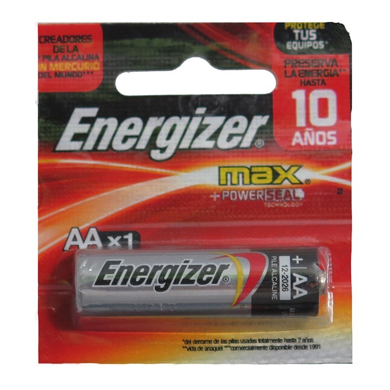 ENAA1 PILA ALCALINA AA C1 ENERGIZER 1.5V E91BP1X20