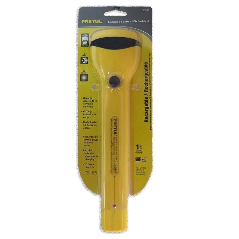 LILE-5P LINTERNA RECARGABLE 5 LEDS PRETUL (6)