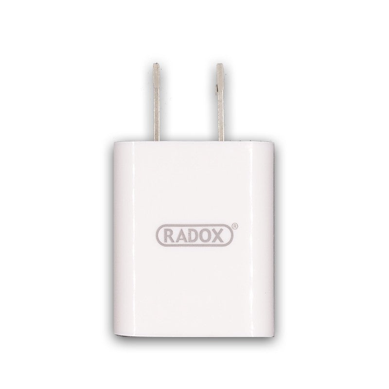 130-157 CARGADOR CELULAR 110V A 240V 2 PUERTOS USB BLANCO RADOX