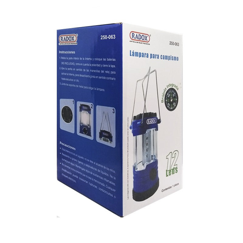 250-063 LINTERNA TIPO CAMPISMO CON BRUJULA RADOX