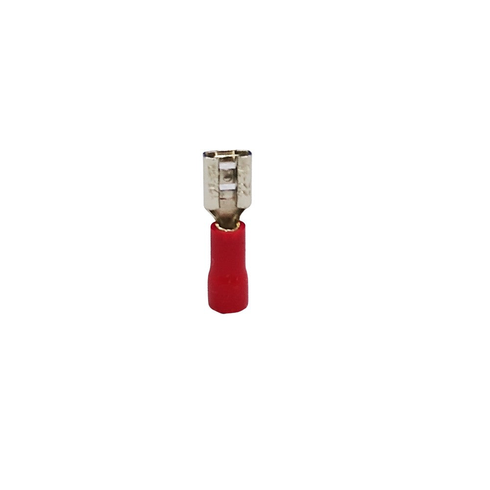 520-855 TERMINAL FASTON 3/16" HEMBRA FORRO ROJO CAL 16-22 RADOX