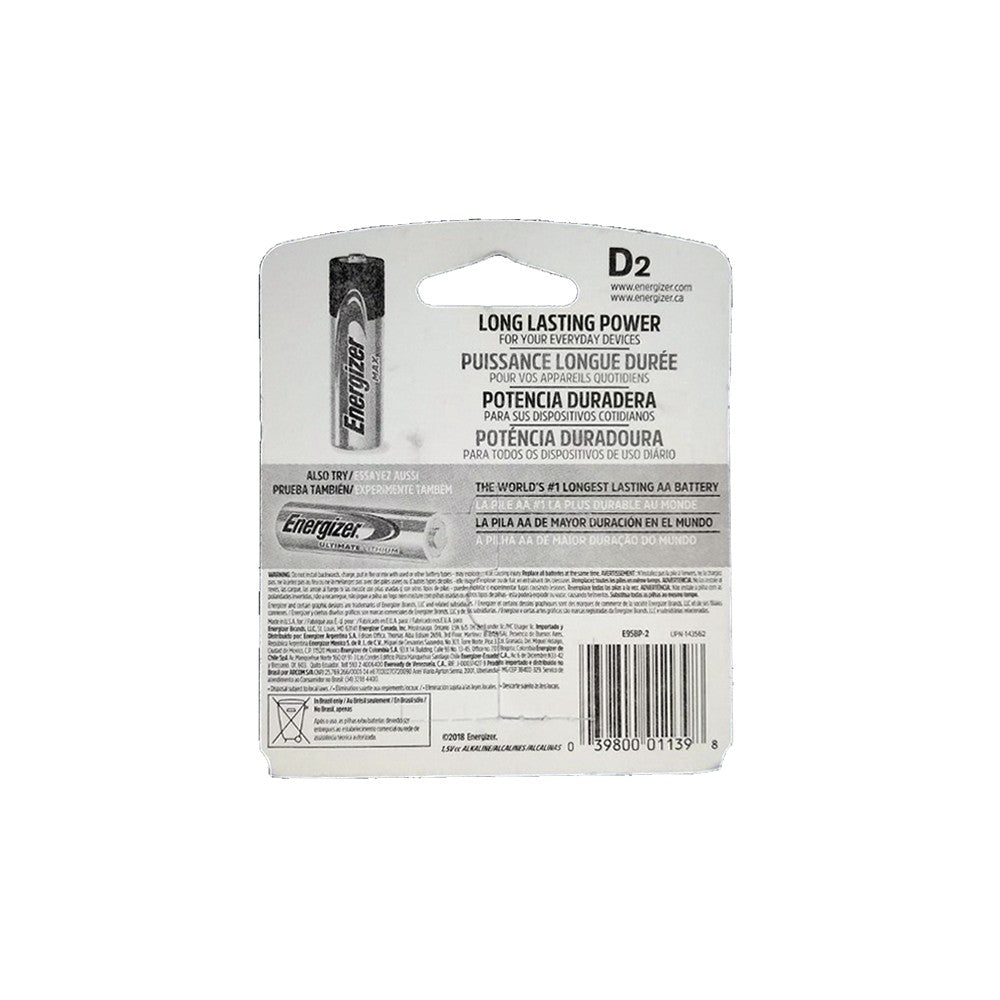 END2 PILA ALCALINA MAX D C2 ENERGIZER 1.5V