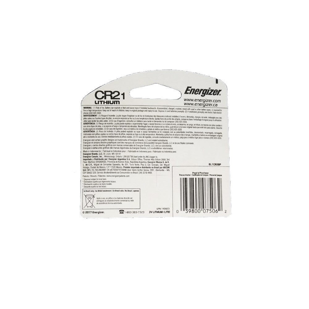 ENCR2 PILA ALCALINA CR2 LITHIUM ENERGIZER 2.3V E21CR2