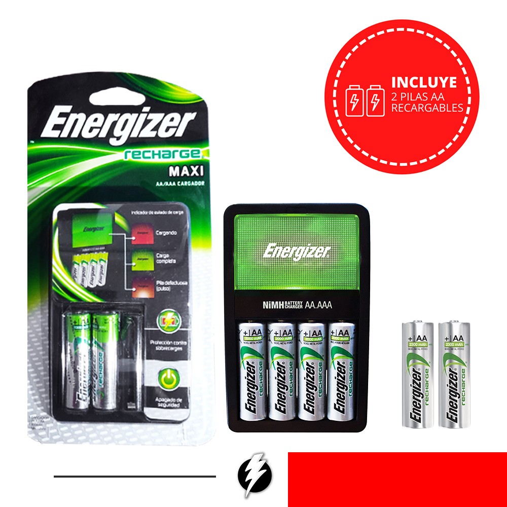 CHVCM4 CARGADOR DE BATERIAS MAXI AA/AAA C/2AA ENERGIZER