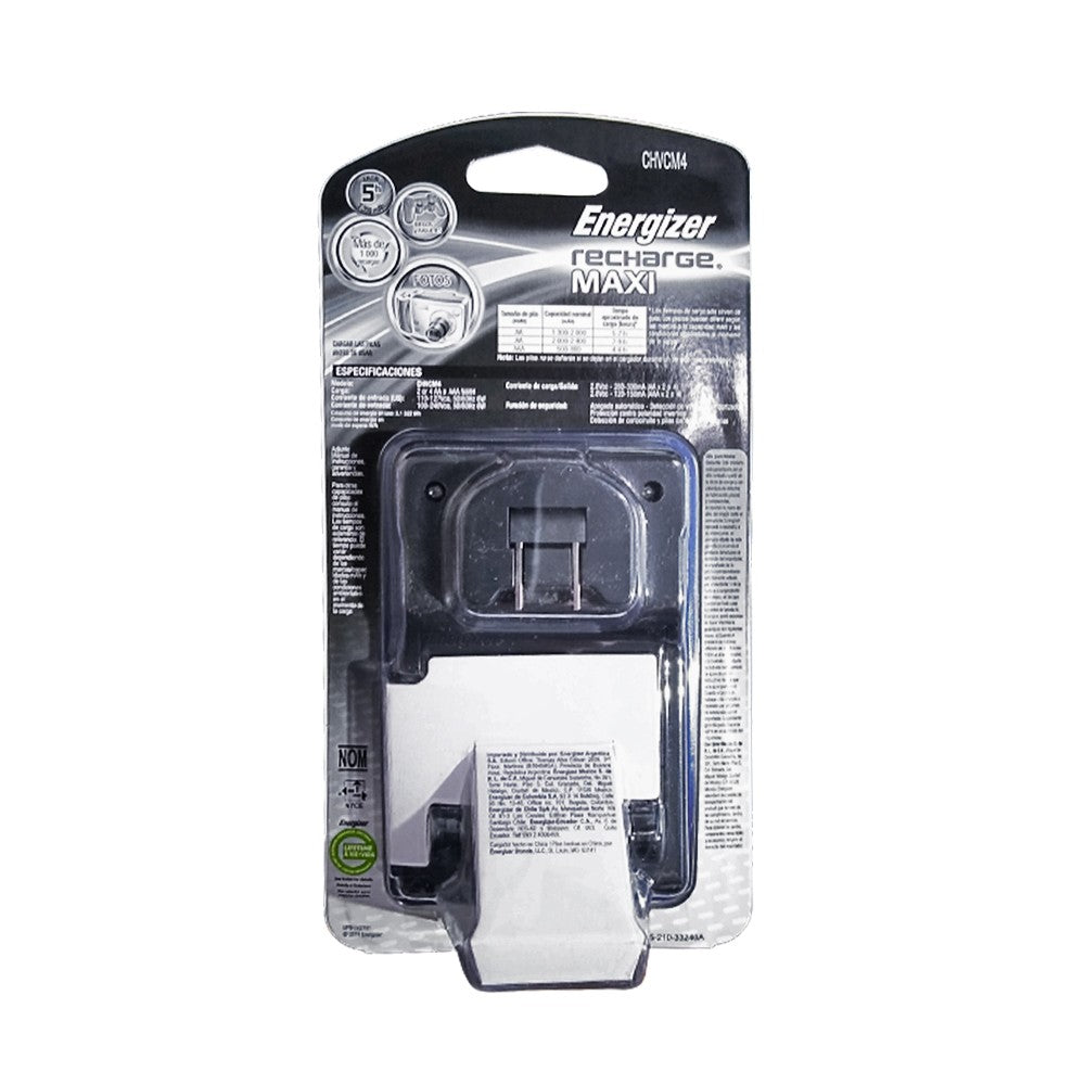 CHVCM4 CARGADOR DE BATERIAS MAXI AA/AAA C/2AA ENERGIZER