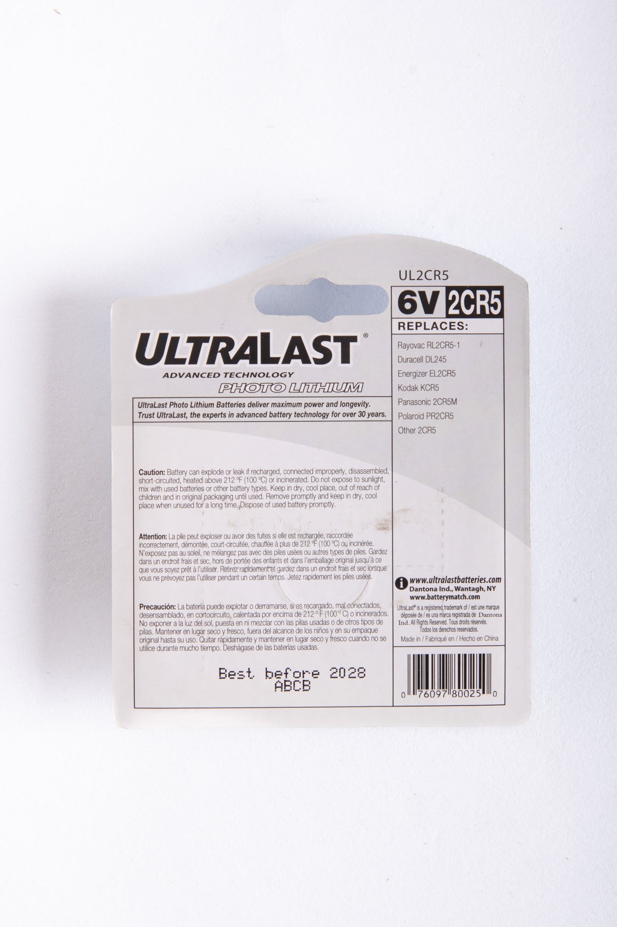 UL2CR5 BATERIA PARA CAMARA FOTOGRAFICA CR5 C1 ULTRALAST 6.0V