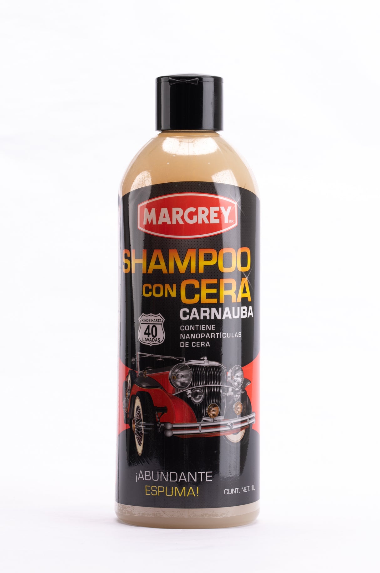 SHAMPOO CON CERA CARNAUBA 1L PARA AUTOS MARGREY