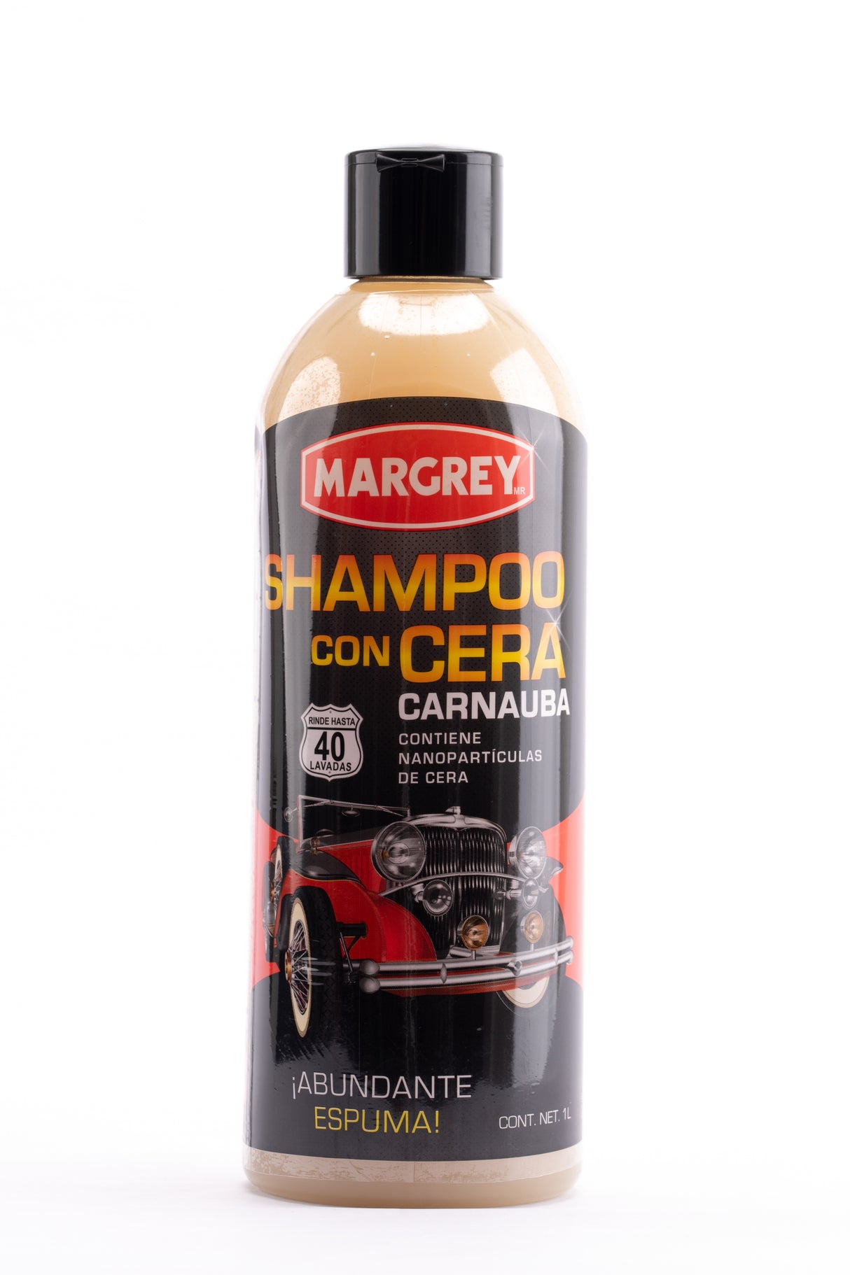 SHAMPOO CON CERA CARNAUBA 1L PARA AUTOS MARGREY
