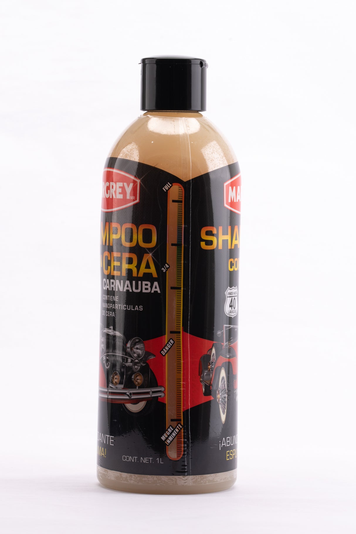 SHAMPOO CON CERA CARNAUBA 1L PARA AUTOS MARGREY