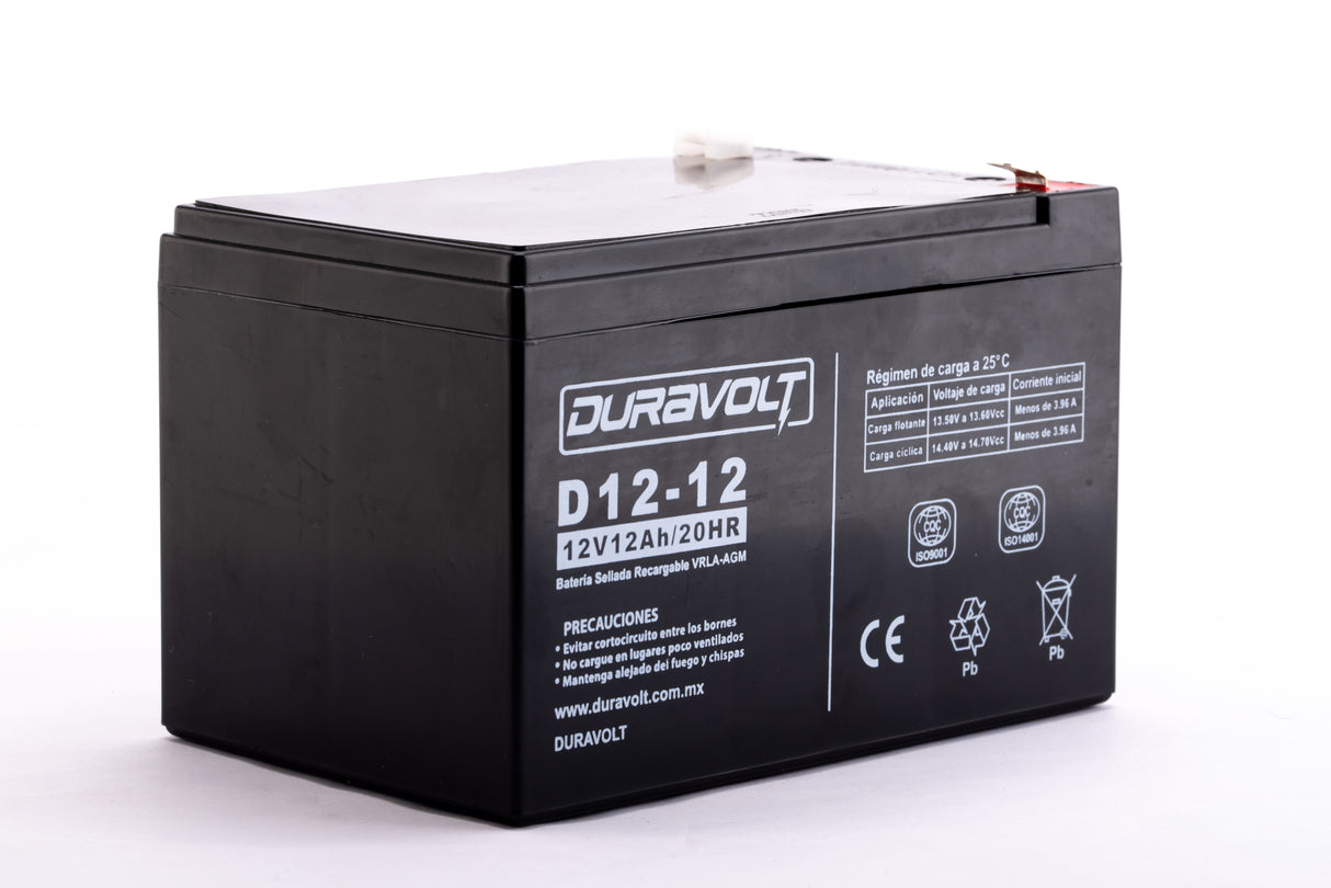 DS12-12 BATERIA SELLADA DURAVOLT 12V12AH
