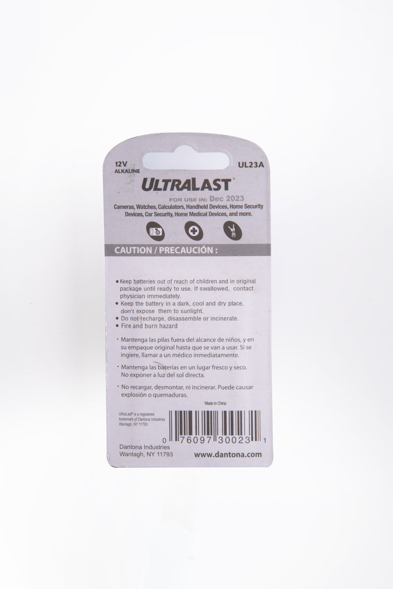 Pila Alcalina marca ULTRALAST 12V – PuraBateria