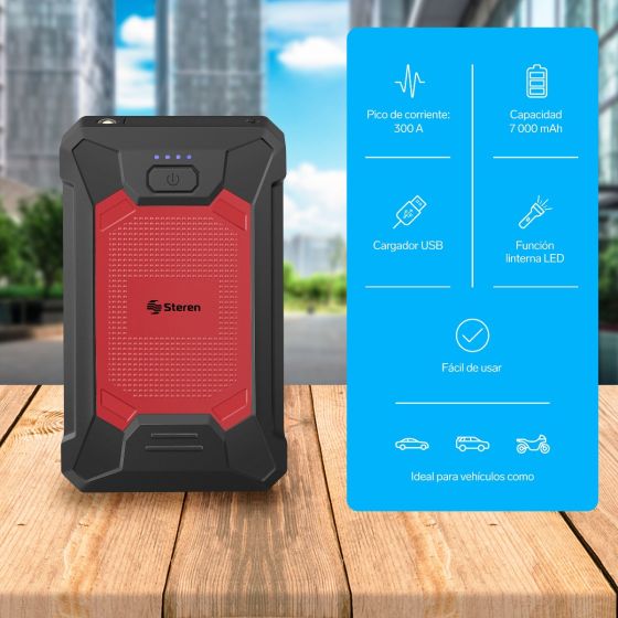 MOV-123 ARRANCADOR PARA AUTO COMPACTO Y BATERIA STEREN