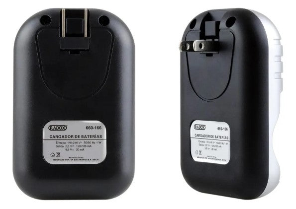 660-166 CARGADOR 4 BATERIAS AA AAA 9V 2AA Y 2AAA INCLUIDAS RADOX