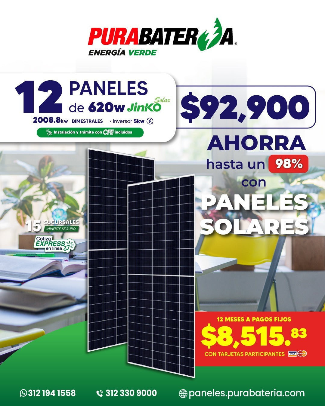 Paquete 12 Paneles Solares