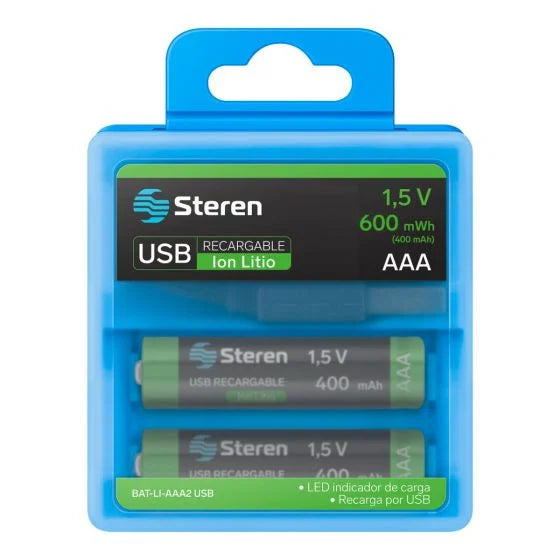 BAT-LI-AAA2 BATERIA RECARGABLE USB C2 STEREN