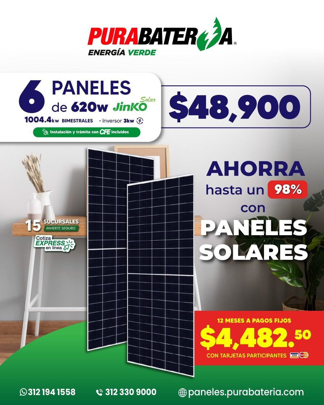 Paquete 6 Paneles Solares
