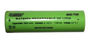 660-700 BATERIA RECARGABLE DE LITIO 18650 LI-ION 3.7V 2600MA