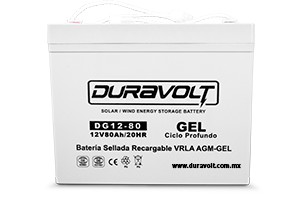 DG12-80 BATERIA SELLADA GEL DURAVOLT 12V80AH