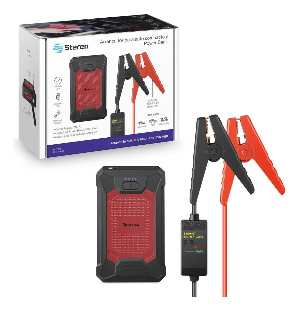 MOV-123 ARRANCADOR PARA AUTO COMPACTO Y BATERIA STEREN