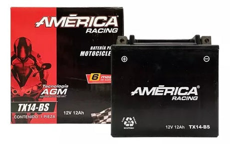 YTX14-BS TX14-BS BATERIA DE GEL PARA MOTO AMÉRICA RACING