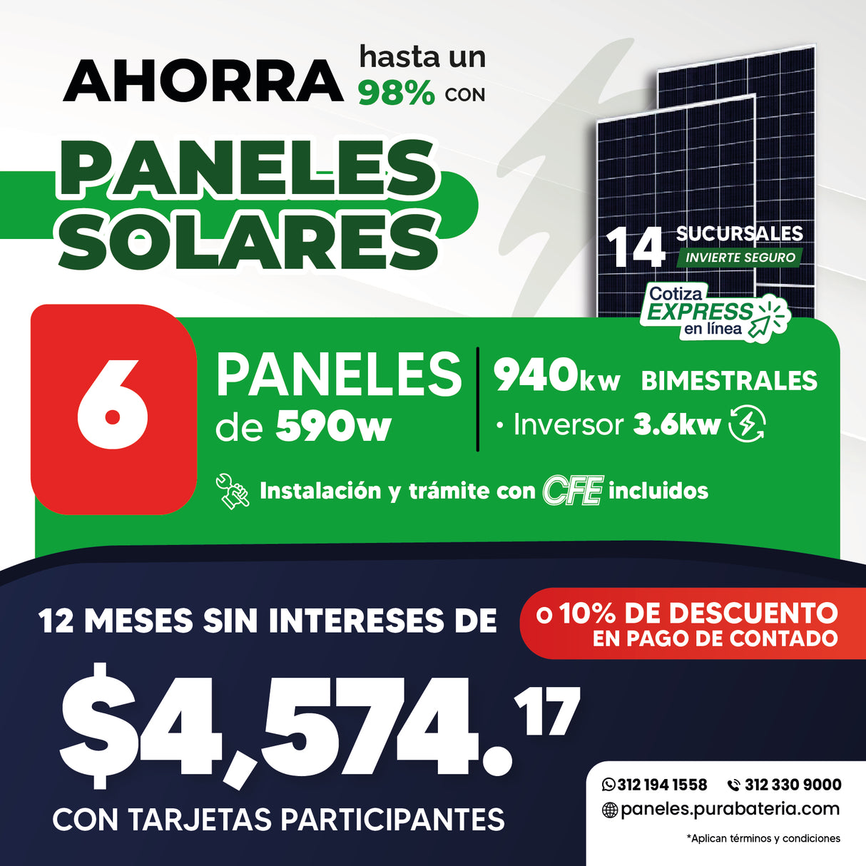 Paquete 6 Paneles Solares