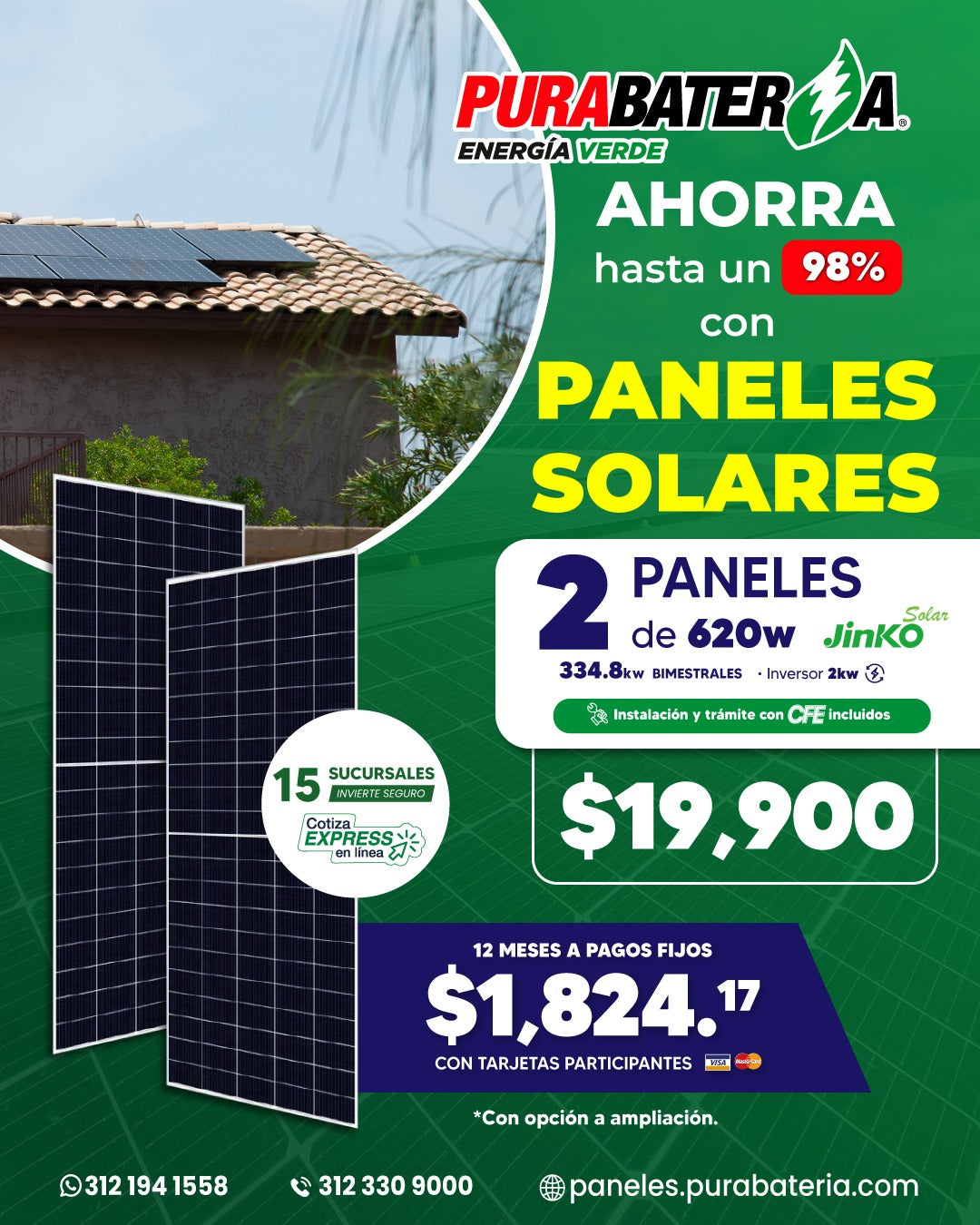 Paquete 2 Paneles Solares