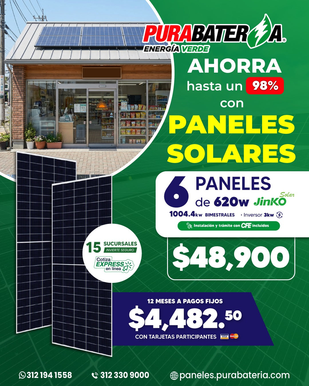 Paquete 6 Paneles Solares
