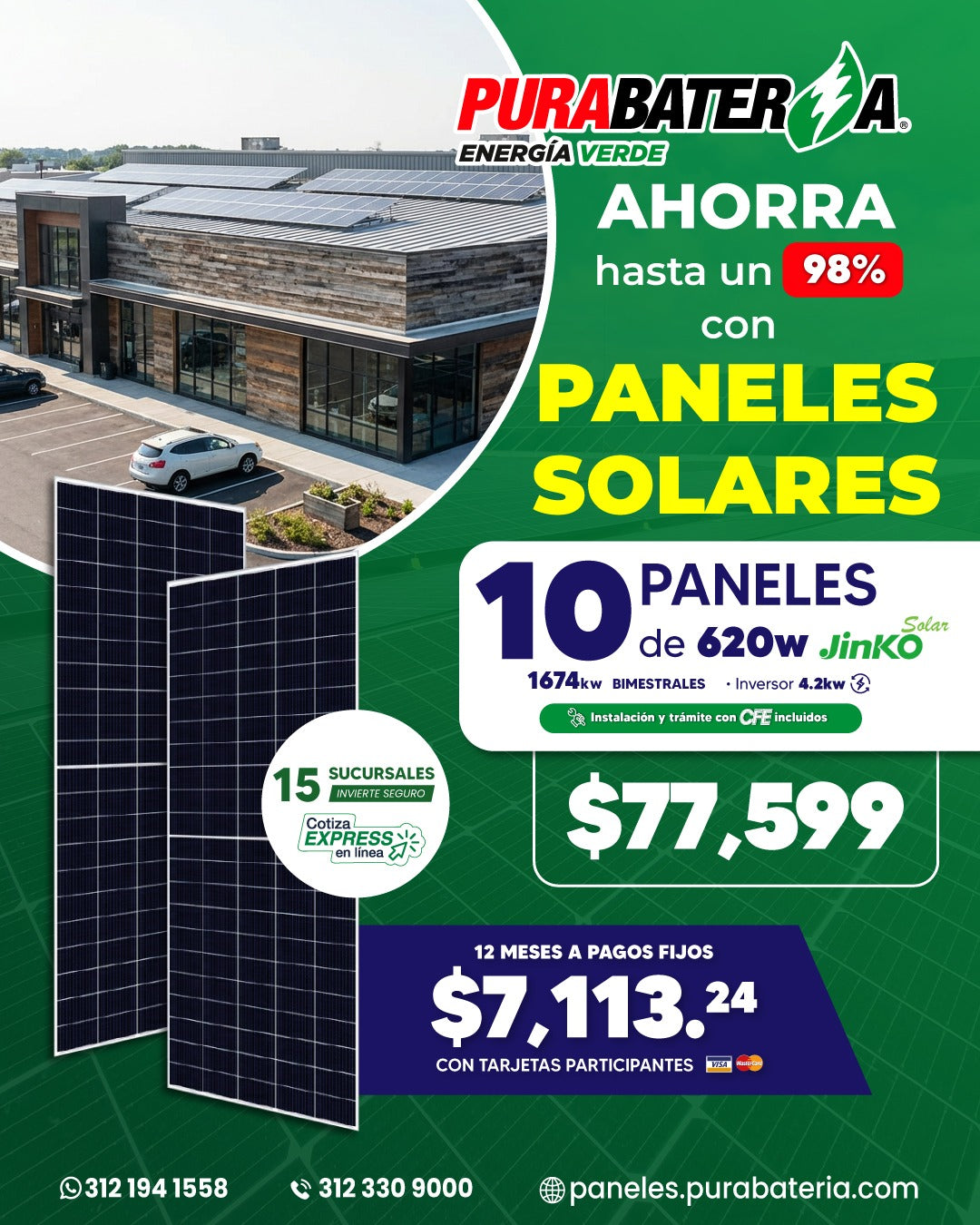Paquete 10 Paneles Solares