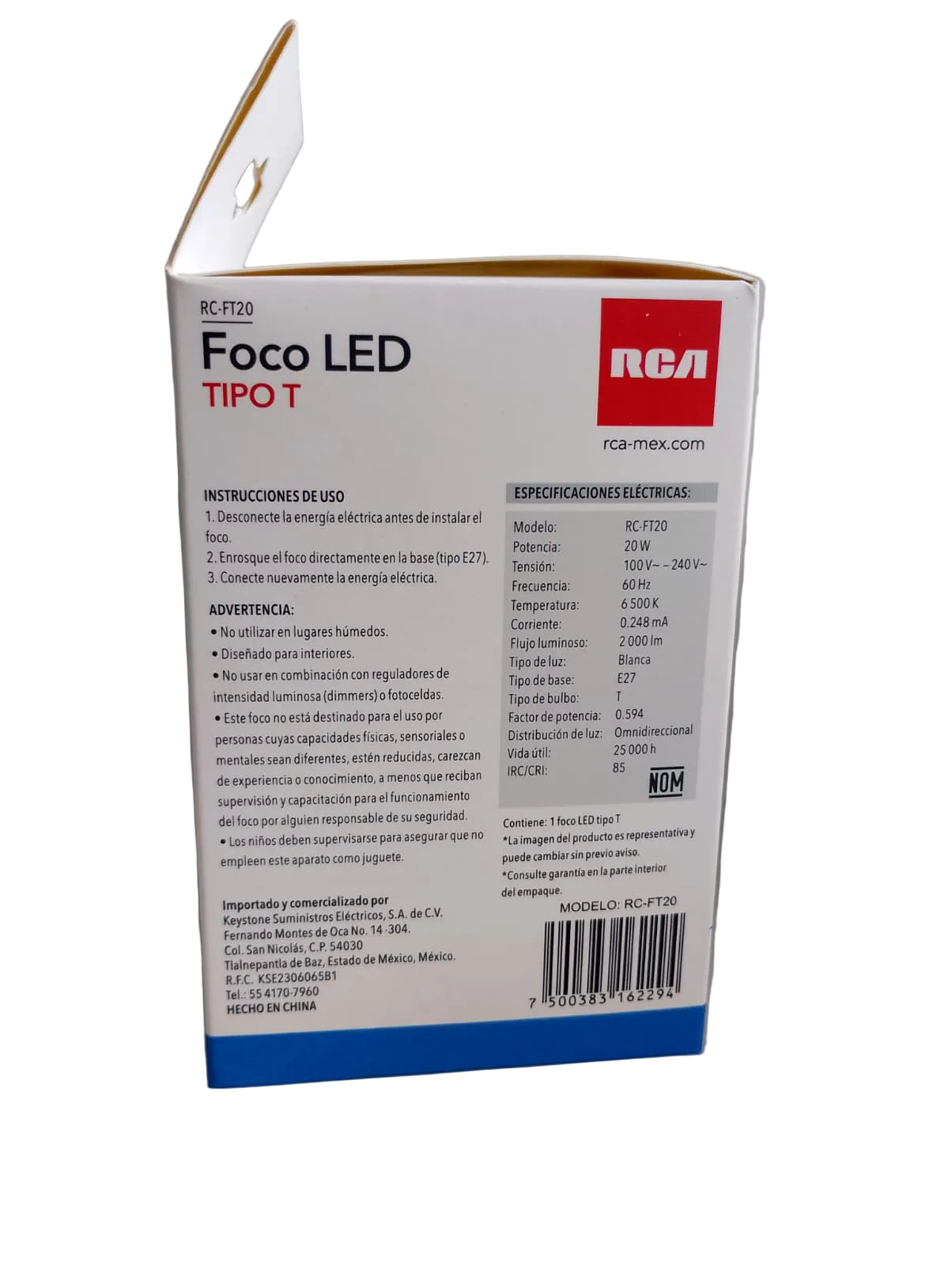 RC-FT20 FOCO LED TIPO T 20W RCA