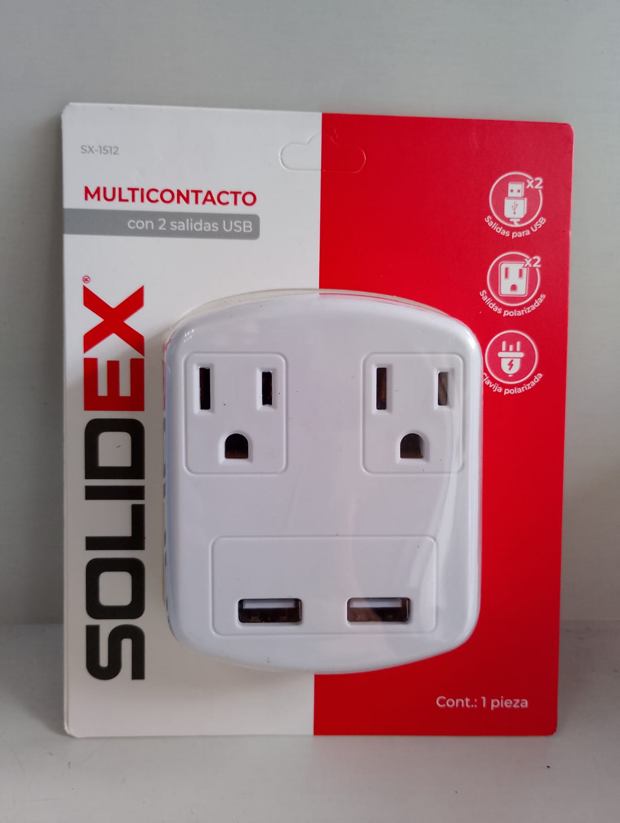 SX-1512 MULTICONTACTO CON 2 SALIDAS USB SOLIDEX